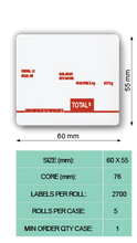 Load image into Gallery viewer, 25-AWDC101- T8 Red (60 mm x 55 mm)
