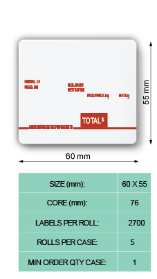 25-AWDC101- T8 Red (60 mm x 55 mm)