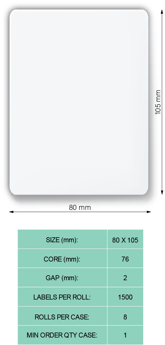 25-AWDC105 - Blank Die-cut (80 mm x 105 mm)