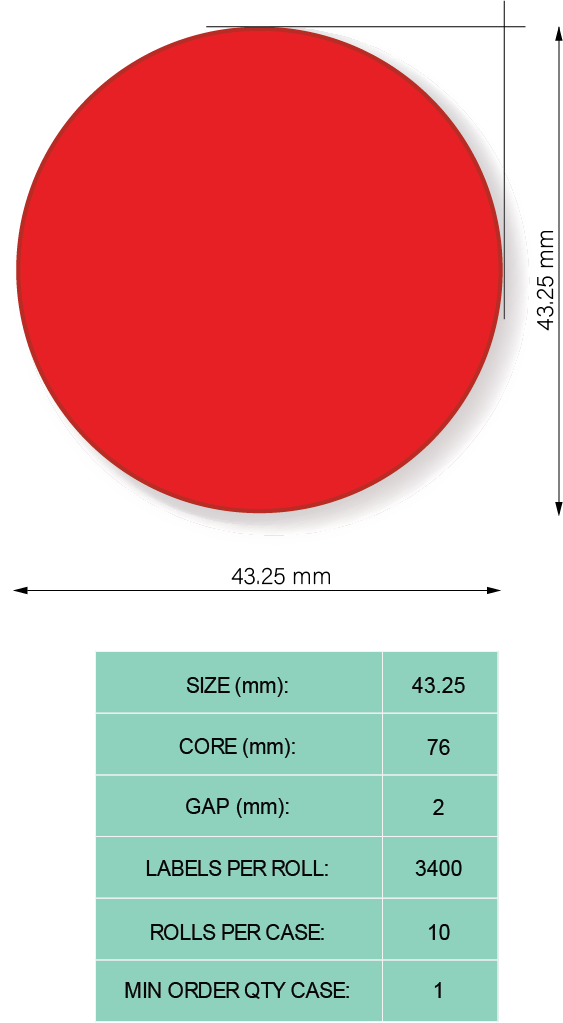 25-AWDC106 - POP Round FTD Orange (Ø 43.25 mm)